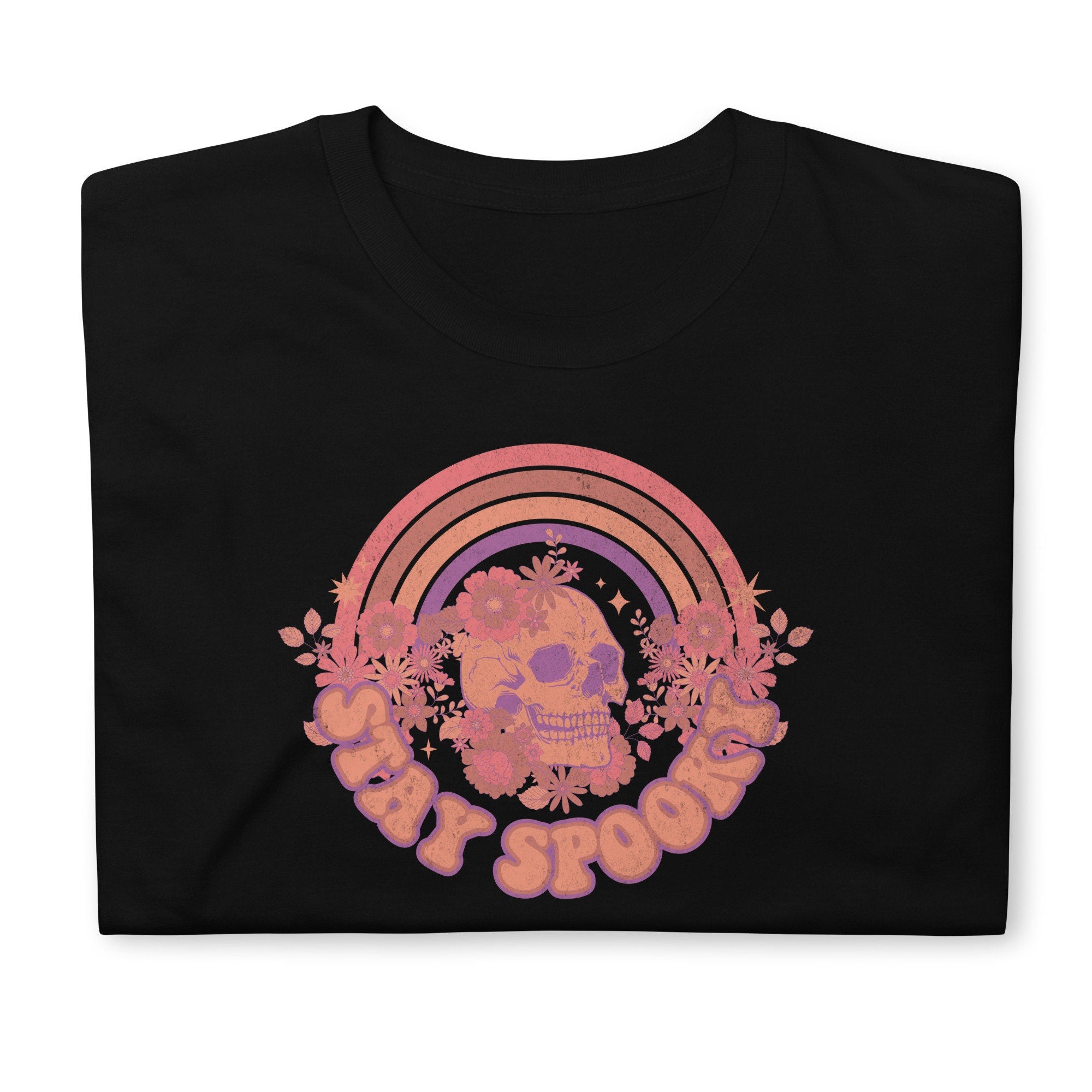 Groovy Halloween Hippie Stay Spooky Shirt Graphic Tee – Fan Favorite · High-Quality Print