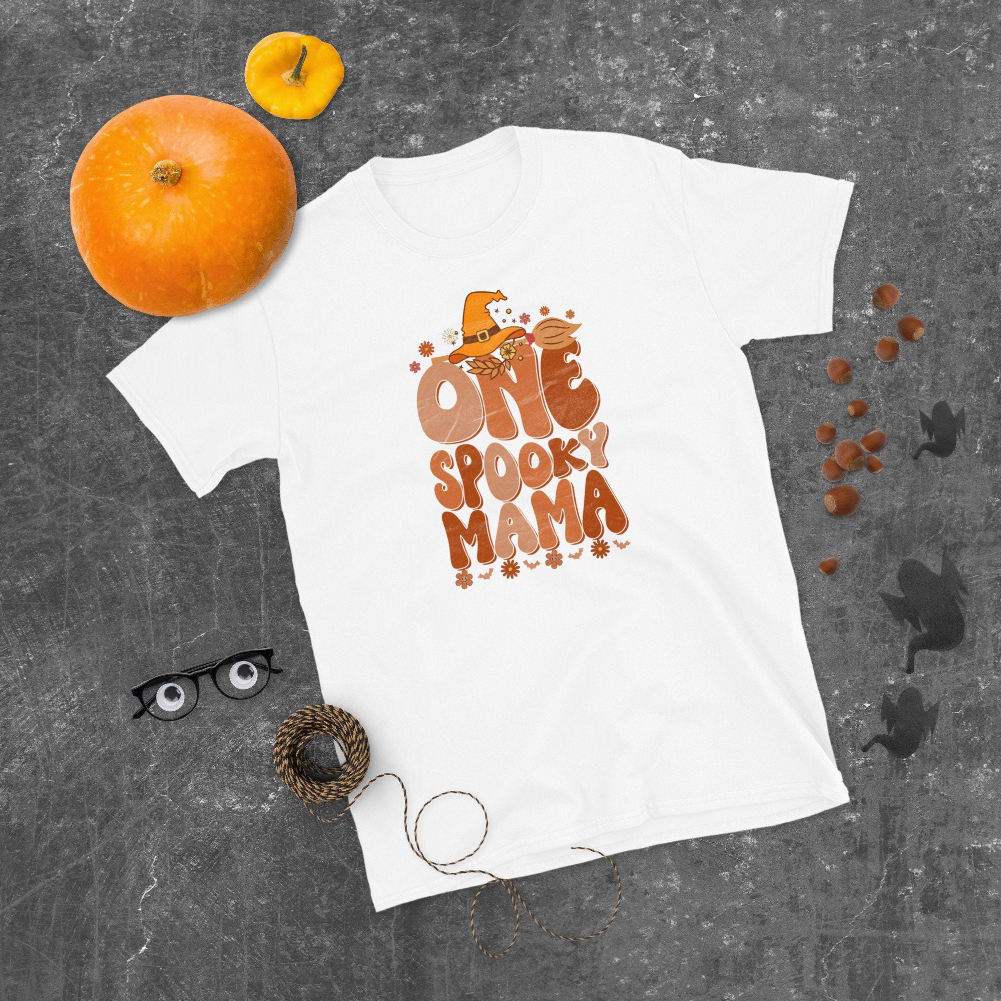 Spooky Mama Shirt Retro Halloween Tshirt Graphic Tee – Cozy Vibes · Perfect For Daily Wear
