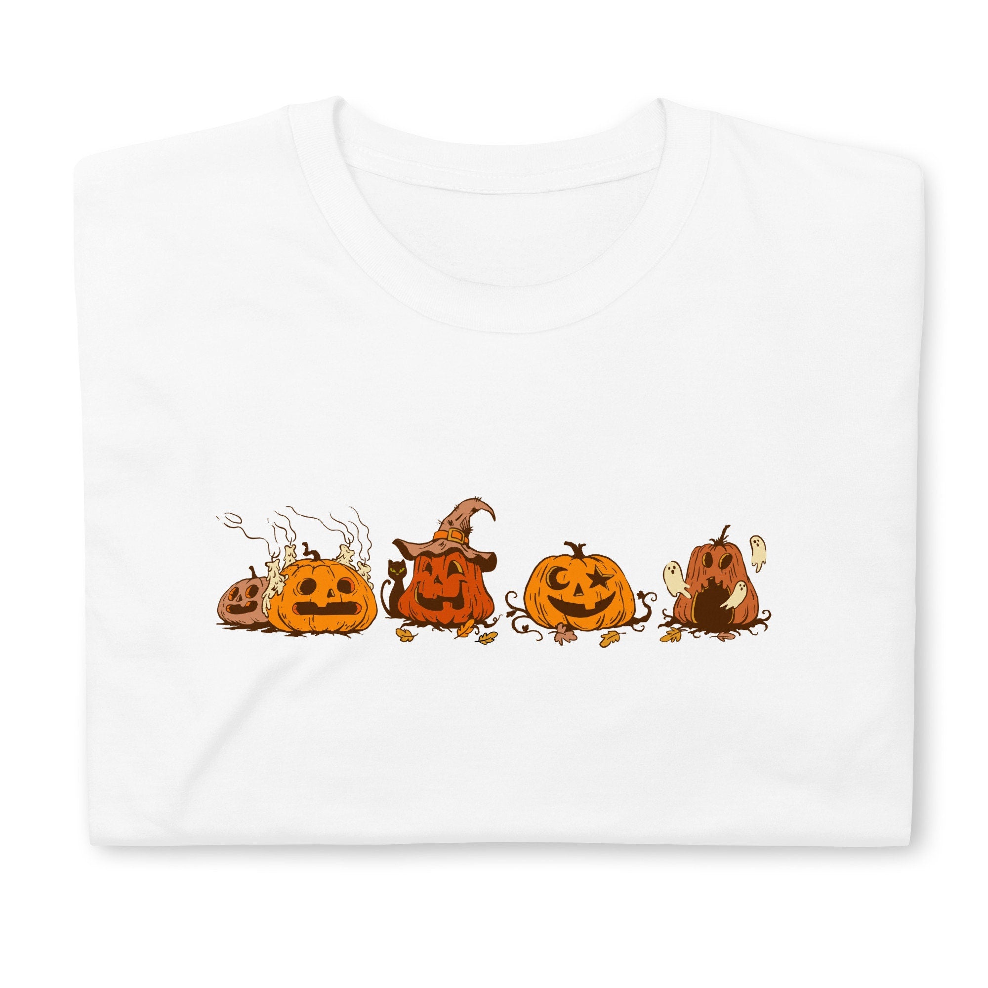 Cute Pumpkins Jack O Latern Halloween Shirt Fall Season Thanksgiving Graphic Tee – Premium Graphic · High-Quality Print