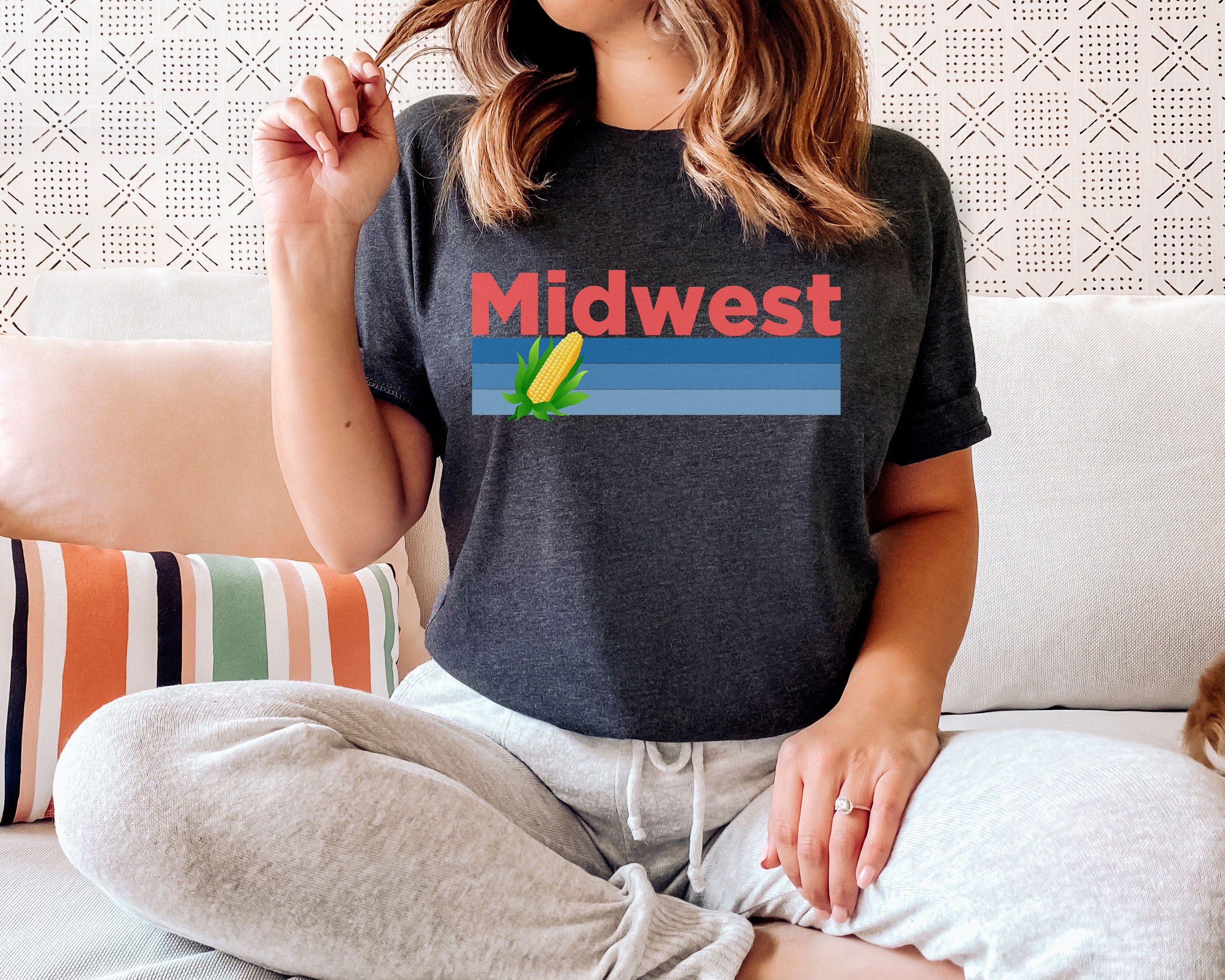 Midwest TShirt Retro Corn Unisex Midwest Shirt Personalization Available Graphic Tee – Everyday Comfort · High-Quality Print