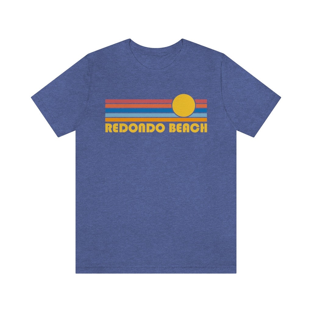 Redondo Beach California TShirt Retro Sunrise Adult Unisex Redondo Beach TShirt Personalization Available Graphic Tee – Feel-Good Design · Perfect For Daily Wear