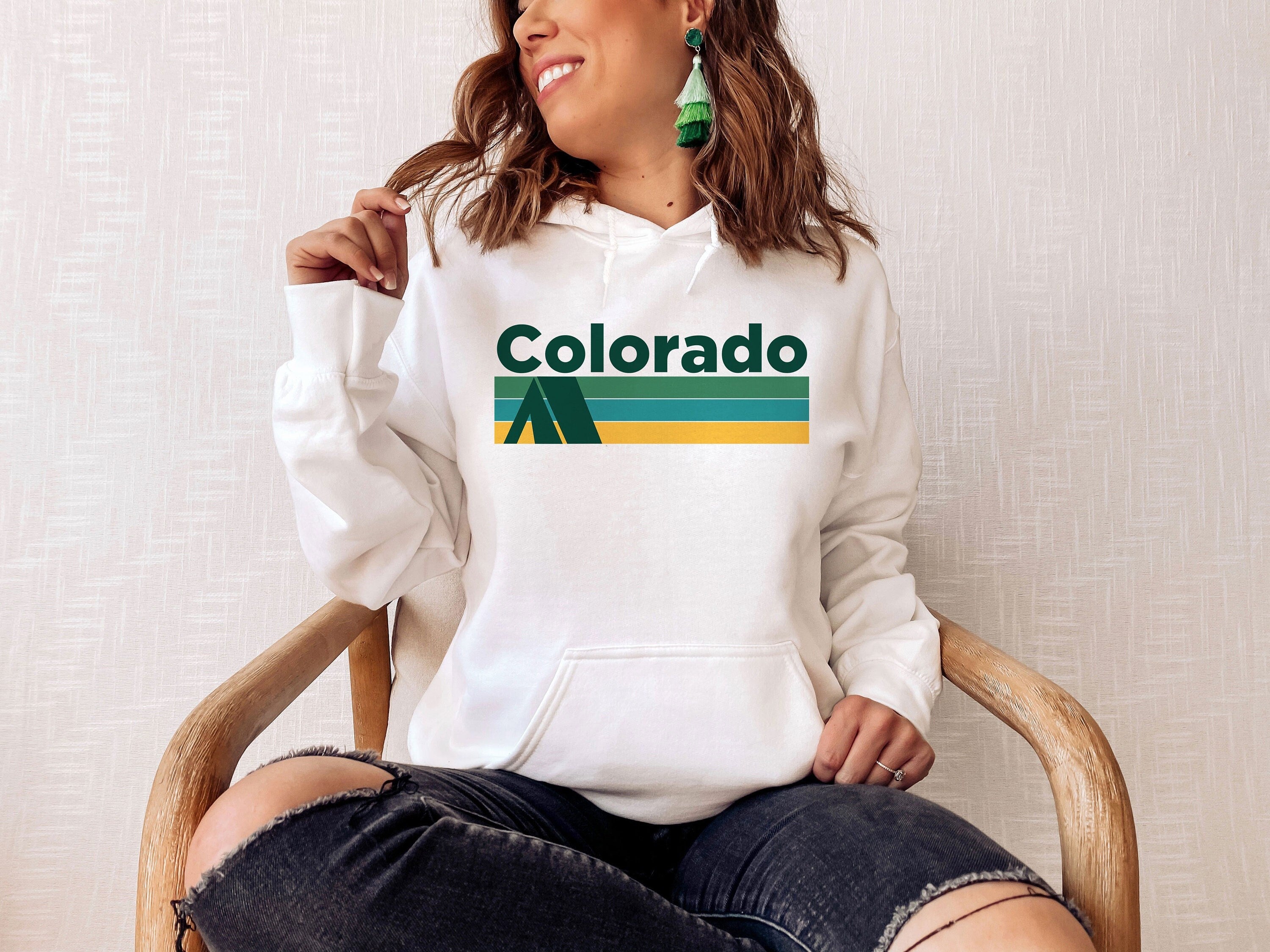 Colorado Hoodie Retro Camping Unisex Colorado HoodieSweatshirt Personalization Available Hoodie – Premium Graphic · Great Gift For Fans