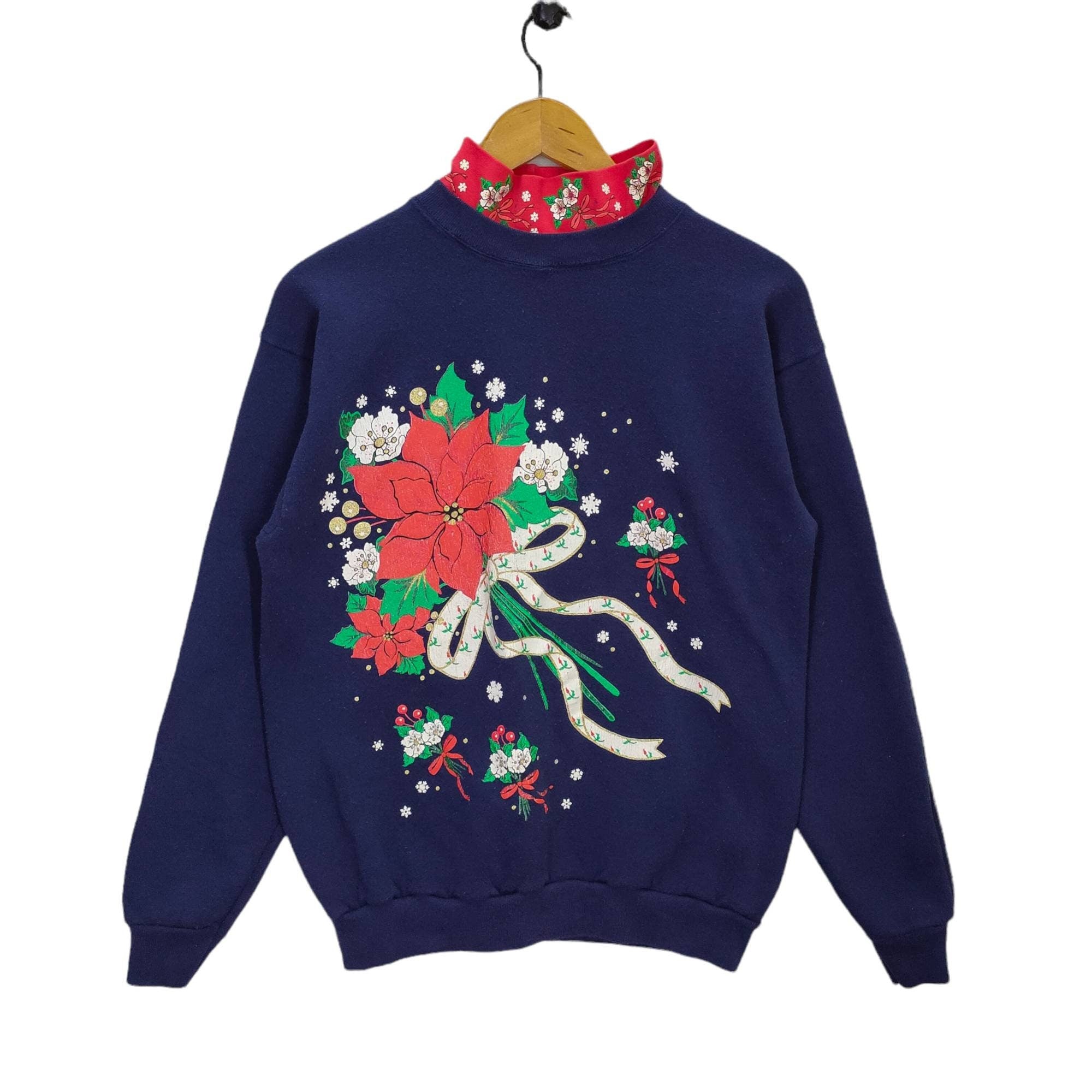 Vtg Christmas Crewneck Sweatshirt Medium Vintage MBC Sweater Jumper Pullover Size M Sweatshirt – Warm & Stylish · Trending Graphic Apparel
