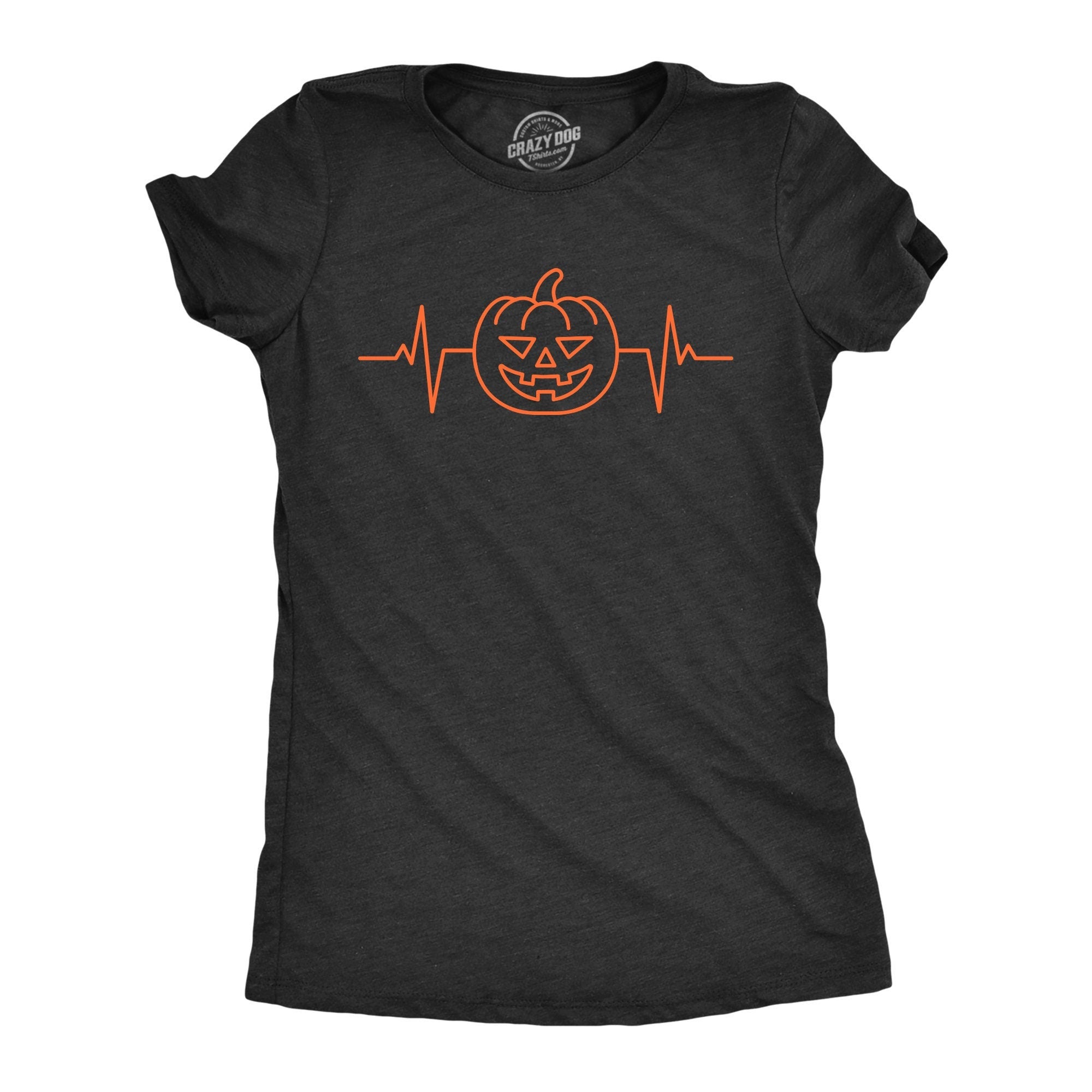 Pumpkin Heartbeat Womens Fall Shirt Womens Autumn Shirt Funny Womens TShirts Pumpkin Shirts Pumpkin Season Graphic Tee – Feel-Good Design · Perfect For Daily Wear