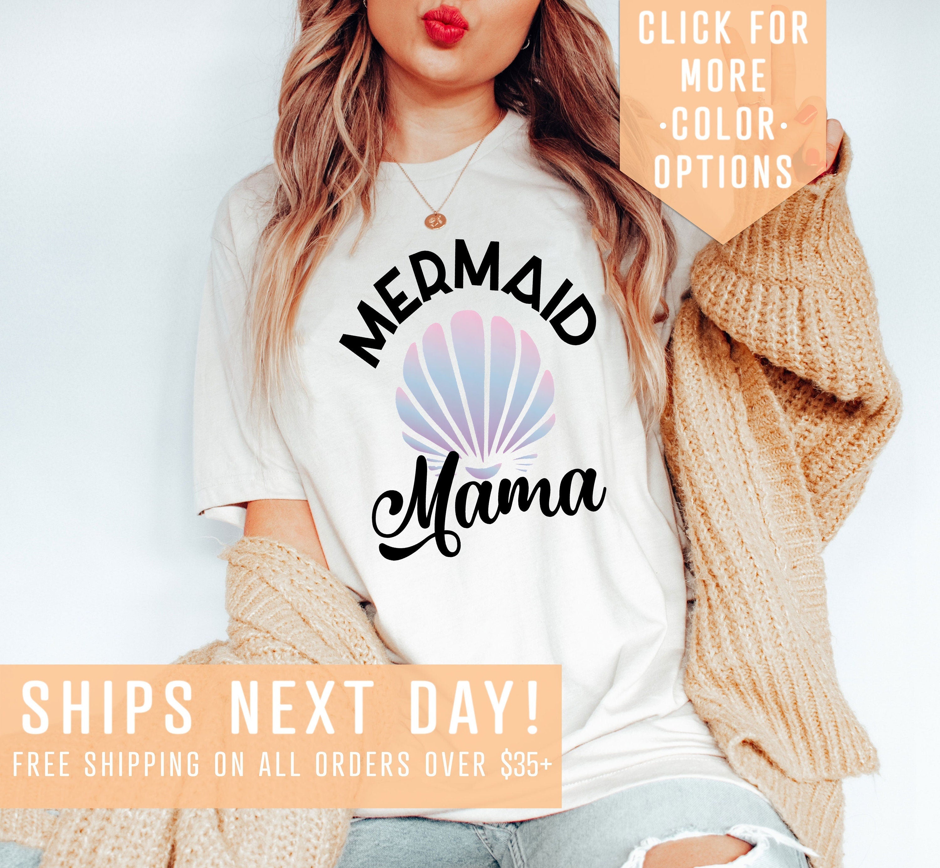 Mermaid Mama Shirt Gift For First Mothers Day Mermaid Themed Party Shirt Mothers Day Gift TeeMermaid Mom ClothingUnder The Sea Party Tee Graphic Tee – Soft Feel · Great Gift For Fans