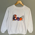 Vintage Hanes Tag BOO Spellout Printed Big Logo Sweatshirt Crewneck Jumper Sweater Halloween Design Colour White Size X large Sweatshirt – Easygoing Wear · Must-Have Style