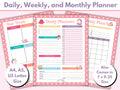 Kawaii Planner Printable A5 Planner Inserts A4 Planner US Letter Size Daily planner Weekly planner Monthly planner Cute Daily Planner Graphic Tee – Feel-Good Design · Trending Graphic Apparel