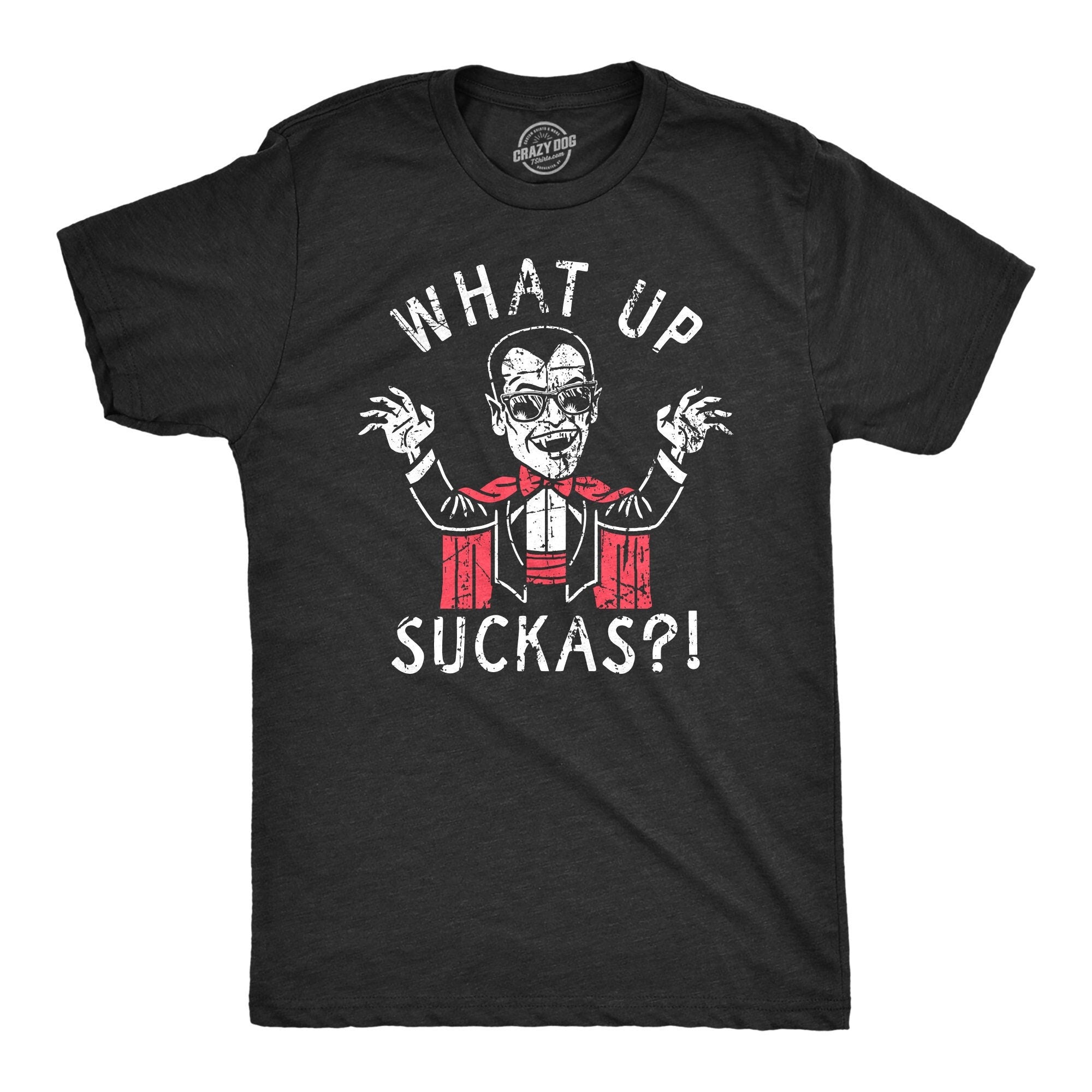What39s Up Suckas Bat T shirt Halloween Shirt Mens Funny Halloween Shirt Halloween Costume Ideas Vampire Shirts Dracula Shirts Graphic Tee – Feel-Good Design · Perfect For Daily Wear
