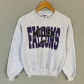 Vintage Jerzees Tag Miller Falcons Spellout Big Logo Printed Sweatshirt Crewneck Jumper Pullover Sweater Football Colour Grey Size Medium Sweatshirt – Soft Feel · High-Quality Print