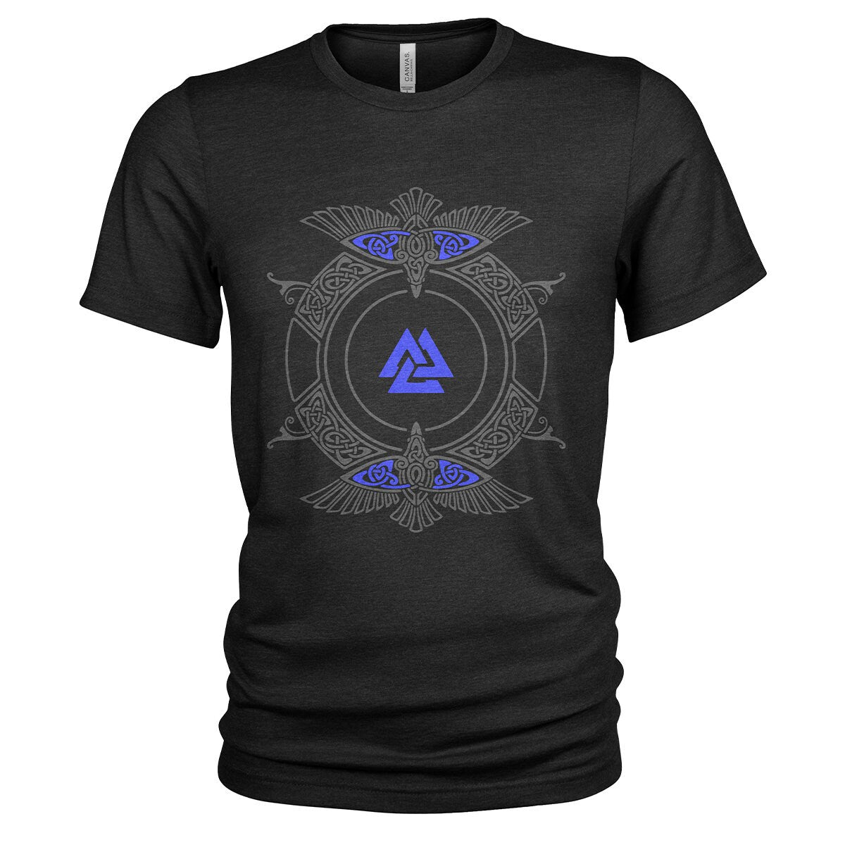 Norse Runestones Valknut Men39s Organic Cotton T Shirt Graphic Tee – Everyday Comfort · Great Gift For Fans