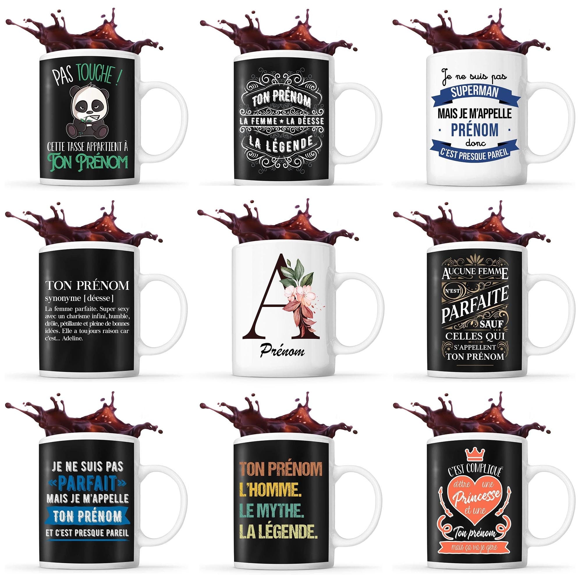 Mug Prnom Personnalisable Tasse personnalise humour fun et drle pour ide cadeau originale Graphic Tee – Aesthetic Look · Top Pick For Any Outfit