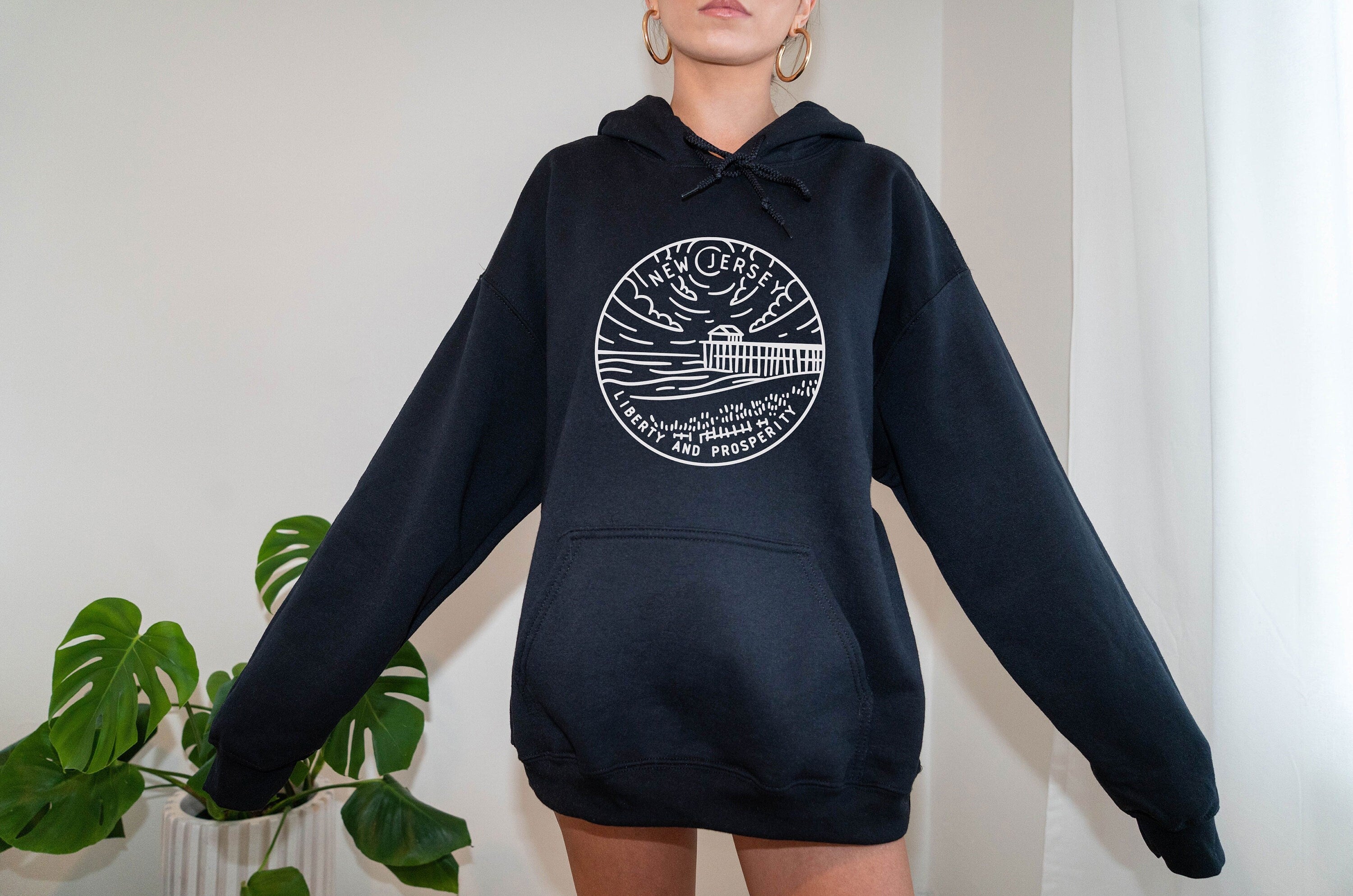 New Jersey Hoodie State Design Adult Unisex New Jersey Sweatshirt Personalization Available Hoodie – Fan Favorite · High-Quality Print