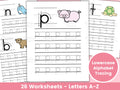 Lowercase Letters Printable Letter Tracing Worksheets Handwriting Practice Worksheets for Kids Kindergarten Homeschool Printables PreK Graphic Tee – Soft Feel · Great Gift For Fans