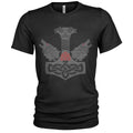 Vikings Mjlnir Freki Geri Hammer of THOR Men39s Organic Cotton T Shirt Graphic Tee – Bold Style · Trending Graphic Apparel