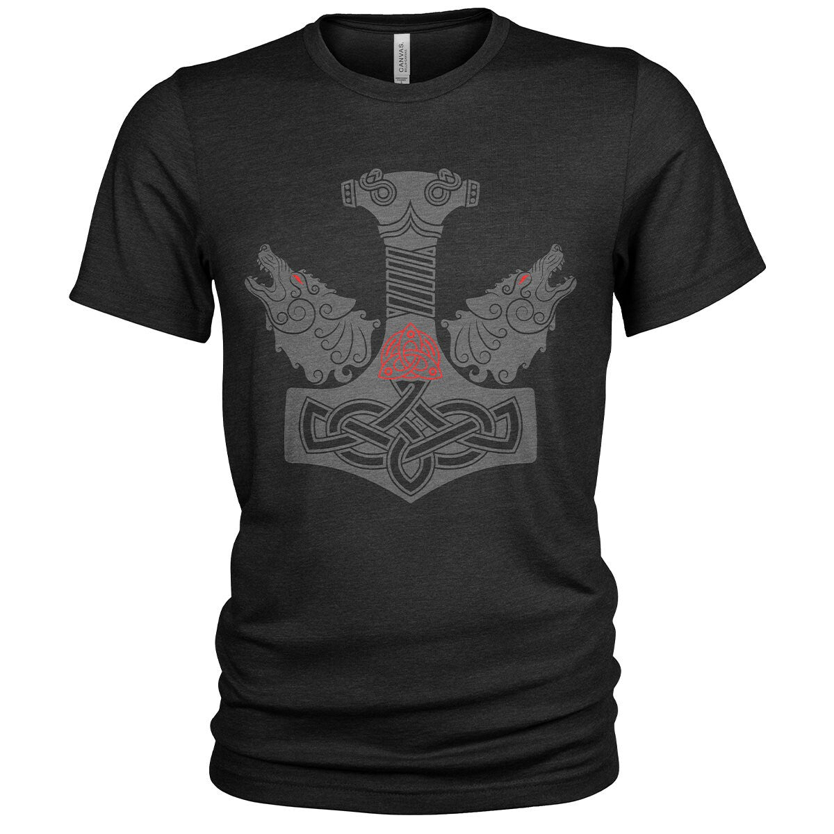 Vikings Mjlnir Freki Geri Hammer of THOR Men39s Organic Cotton T Shirt Graphic Tee – Bold Style · Trending Graphic Apparel