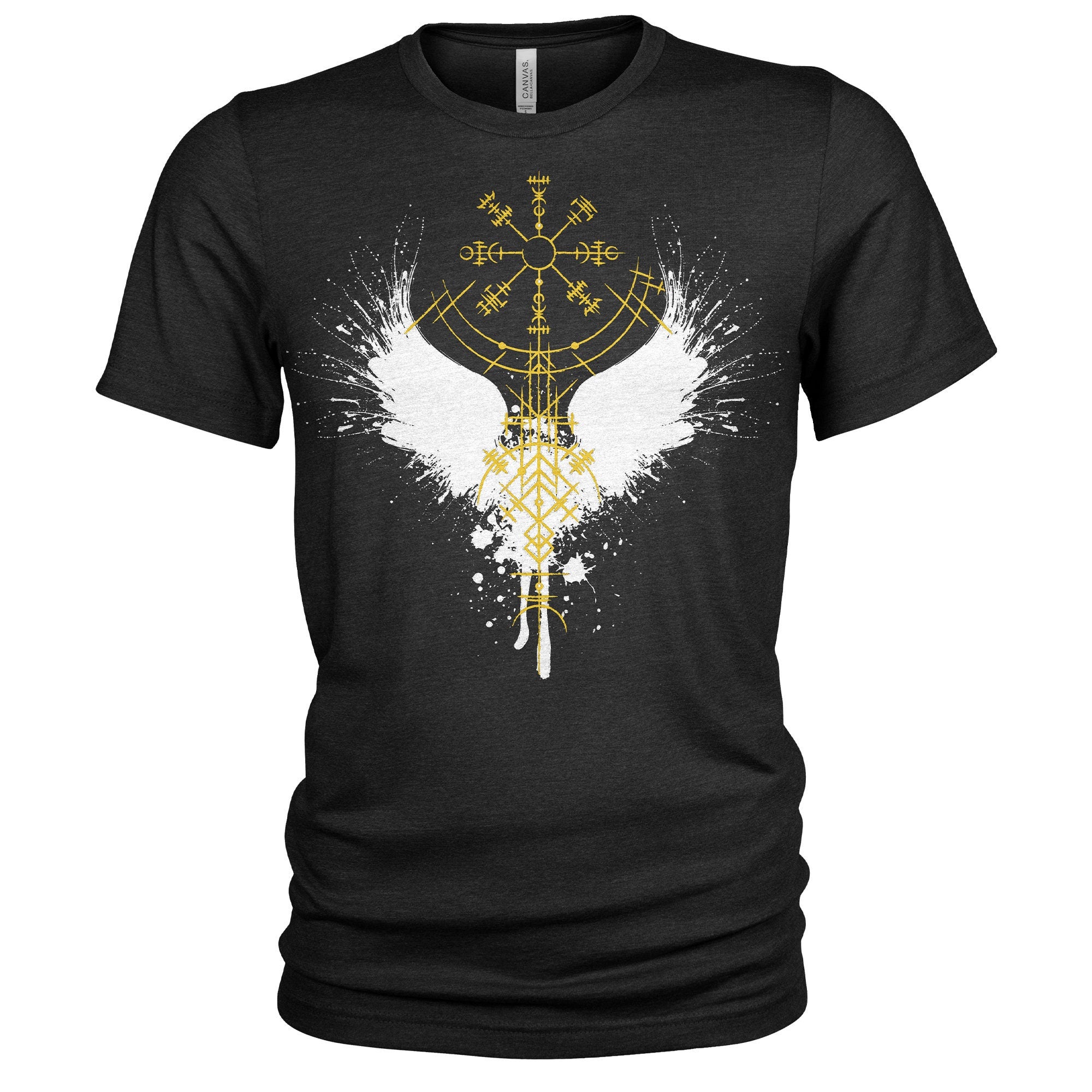 Vikings Raven Vegvisir Men39s Organic Cotton T Shirt Graphic Tee – Premium Graphic · Must-Have Style