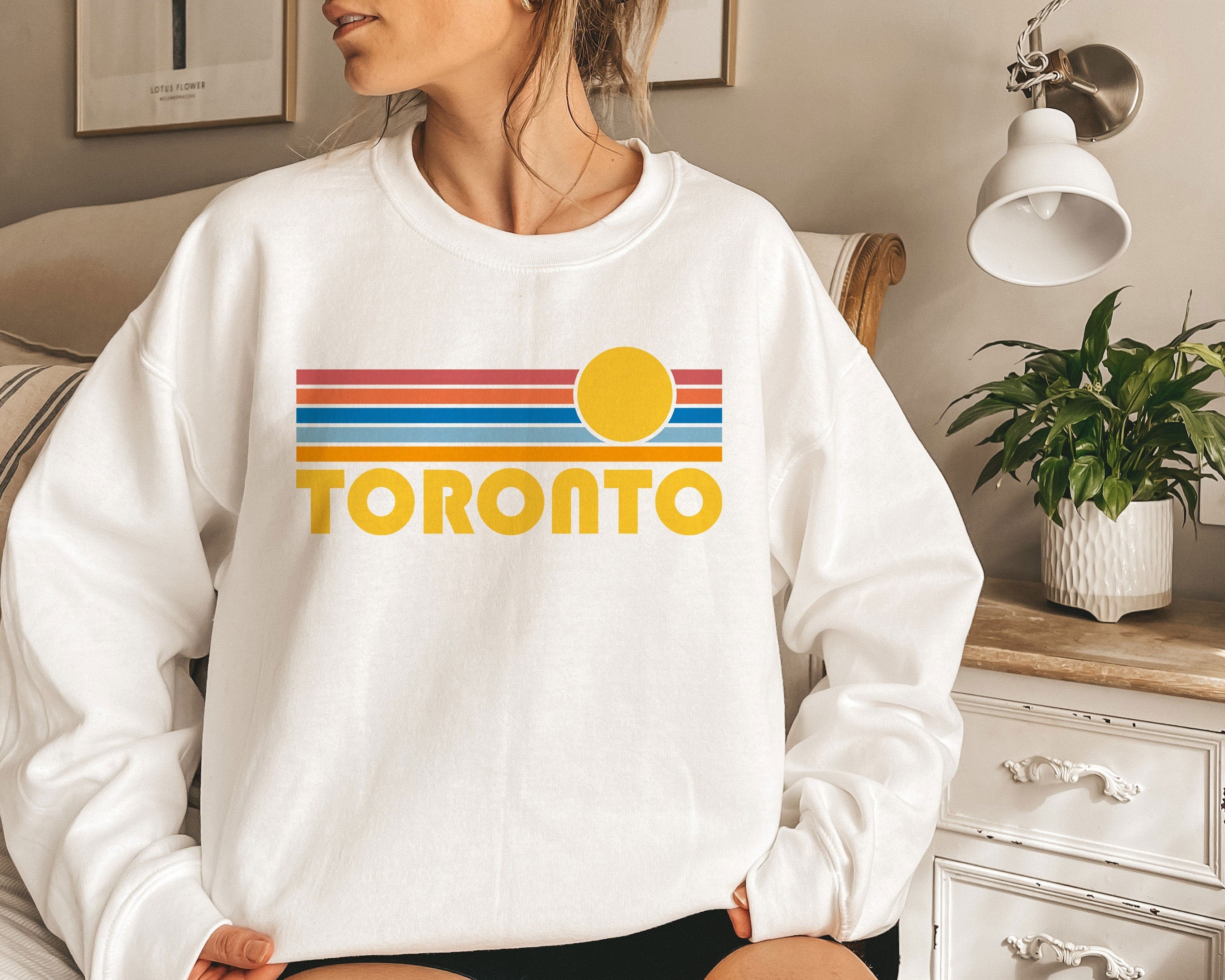 Toronto Canada Sweatshirt Retro Sunrise Unisex Toronto Sweatshirt Personalization Available Sweatshirt – Premium Graphic · Perfect For Daily Wear
