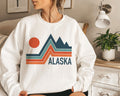 Alaska Sweatshirt Unisex Retro Alaska Crewneck Sweatshirt Personalization Available Sweatshirt – Soft Feel · Perfect For Daily Wear