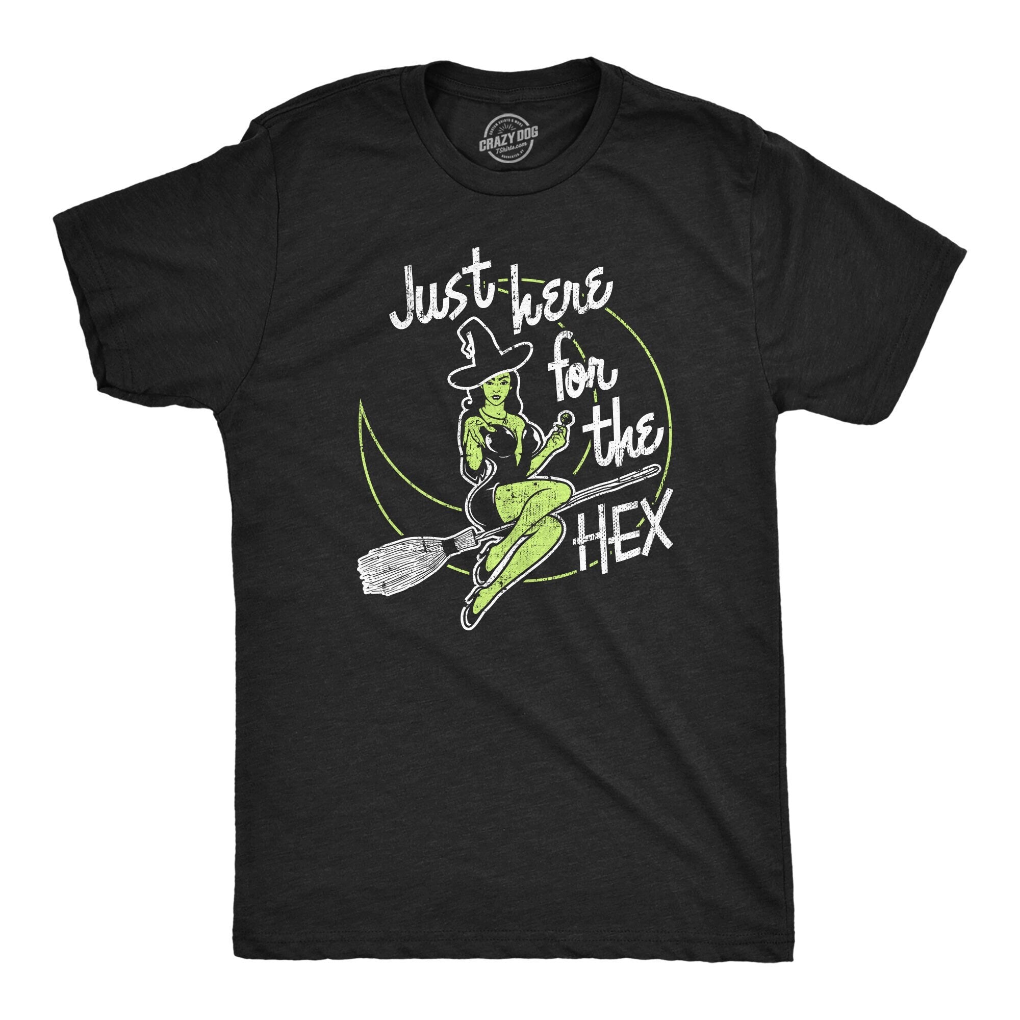 Just Here For the Hex Witch T shirt Halloween Shirt Mens Funny Halloween Shirt Halloween Costume Ideas Innuendo Graphic Tee – Premium Graphic · Perfect For Daily Wear