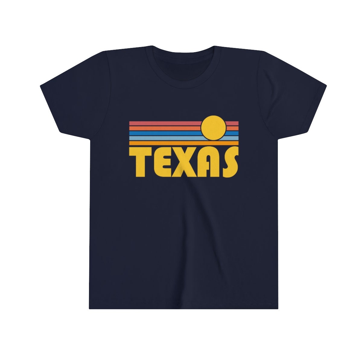 Bella Canvas Texas Youth TShirt Retro Sun Texas Kid39s TShirt Personalization Available Graphic Tee – Cozy Vibes · Top Pick For Any Outfit