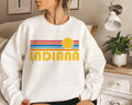 Indiana Sweatshirt Retro Sunset Unisex Indiana Sweatshirt Personalization Available Sweatshirt – Fan Favorite · Must-Have Style