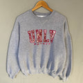 Vintage Y2K Russel Tag UNLV Big Spellout Embroided Logo Sweatshirt Crewneck Pullover Sweater University Colour Grey Size X Large Sweatshirt – Easygoing Wear · Trending Graphic Apparel