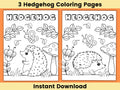 Hedgehog Coloring Page Woodland Coloring Pages for Kids Hedgehog Birthday Kids Party Games Animal Coloring Sheet Baby Shower Activity Graphic Tee – Warm & Stylish · Must-Have Style