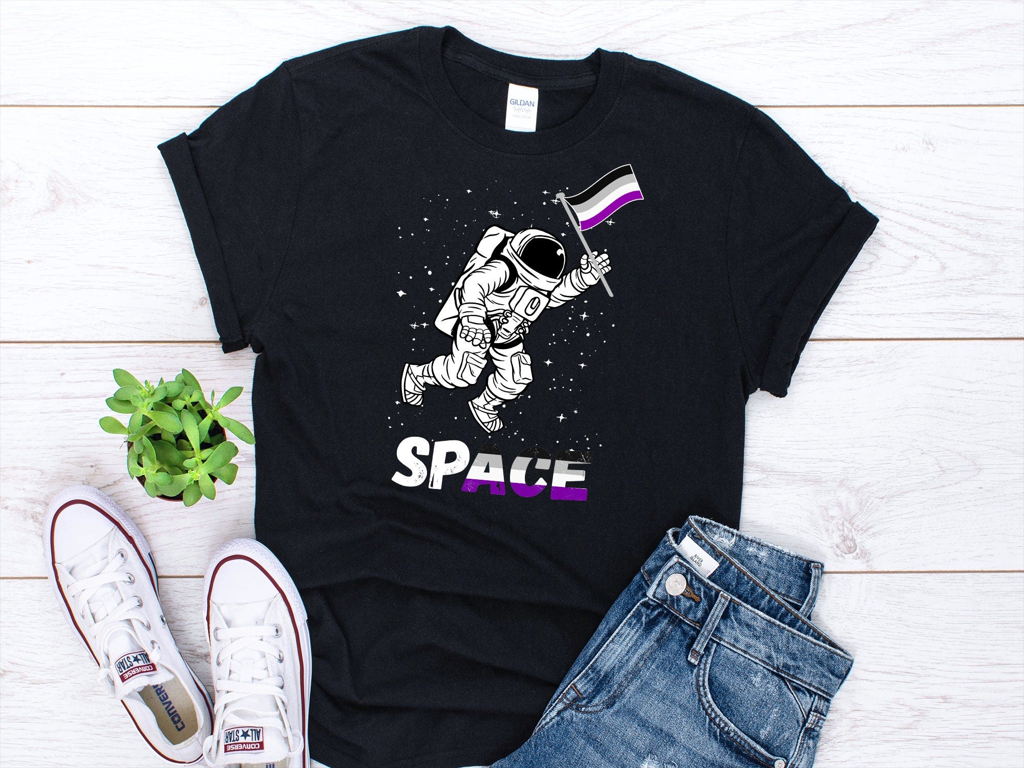Space Astronaut Asexual Flag Shirt Asexual Pride Shirt Gift For Ace Asexual Gift Asexuality Shirt Asexual Shirt Gender Neutral Pride Graphic Tee – Feel-Good Design · Must-Have Style