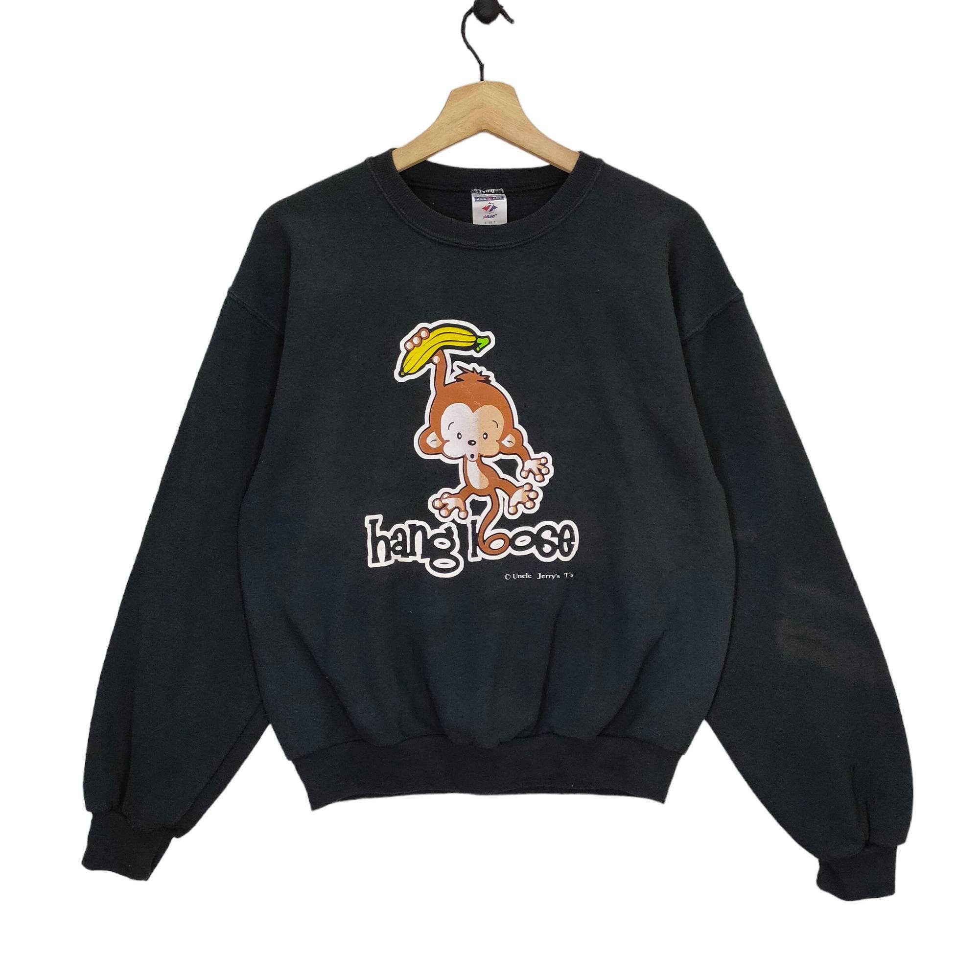 Y2K Hang Ten Loose Uncle Jerry39s Sweatshirt Small Vintage Jerzees Sweater Jumper Pullover Crewneck Black Mens Size S Sweatshirt – Everyday Comfort · Top Pick For Any Outfit