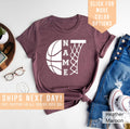 Custom Basketball Shirt Gift For School Team Your Name Sweatshirt Personalized Game Day Shirt Customizable Basketball TeeTeam Spirit Tee Sweatshirt – Easygoing Wear · Trending Graphic Apparel