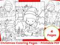 Christmas Coloring Pages Printable Coloring Pages for Kids Christmas Activities Holiday Coloring Sheets Christmas Party Activity Graphic Tee – Warm & Stylish · Trending Graphic Apparel