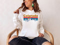 Colorado Hoodie Retro Mountain Sun Unisex Colorado Hoodie Sweatshirt Personalization Available Hoodie – Premium Graphic · Top Pick For Any Outfit