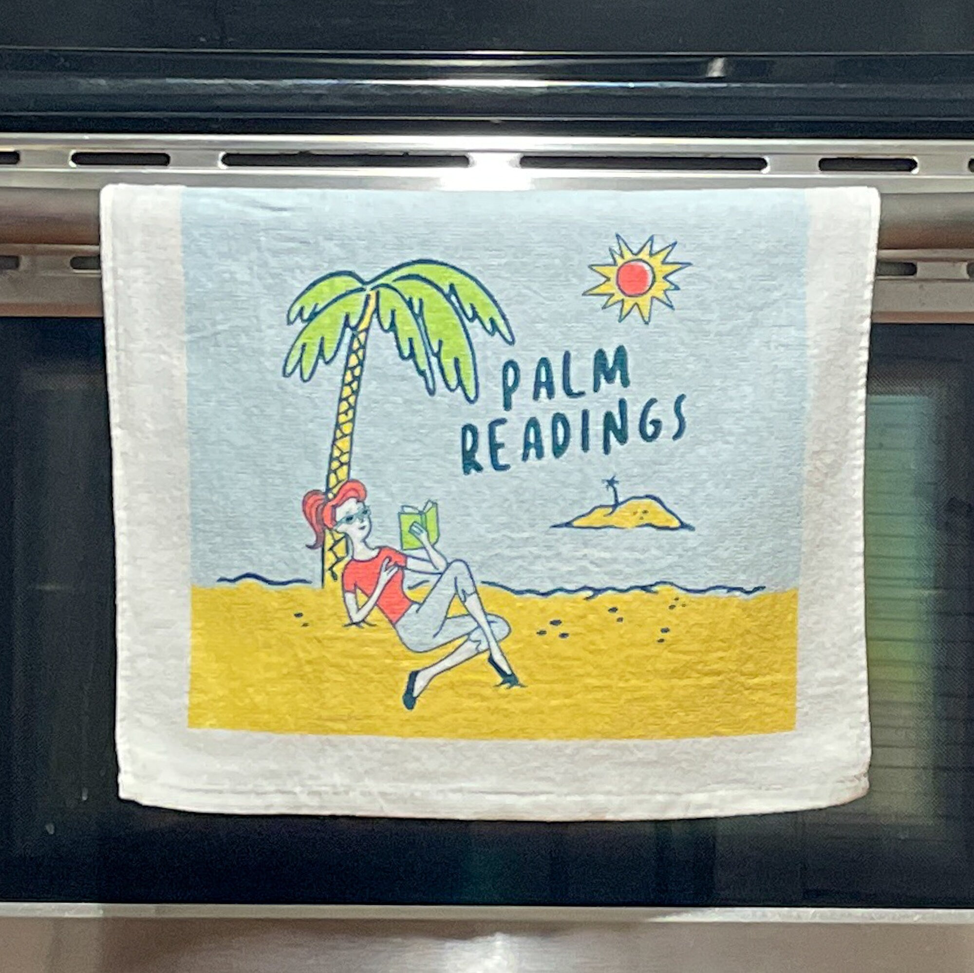 Palm Readings Towel Ocean Tea Towels Funny Hand Towels Housewarming Gift Christmas Gift Hostess Gift Funny Towels Beach Reading Gift Graphic Tee – Premium Graphic · High-Quality Print