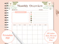Monthly Overview Insert Month at a Glance Printable Boho Planner A5 Printable Planner Inserts Instant Download Month on One Page Graphic Tee – Cozy Vibes · Trending Graphic Apparel