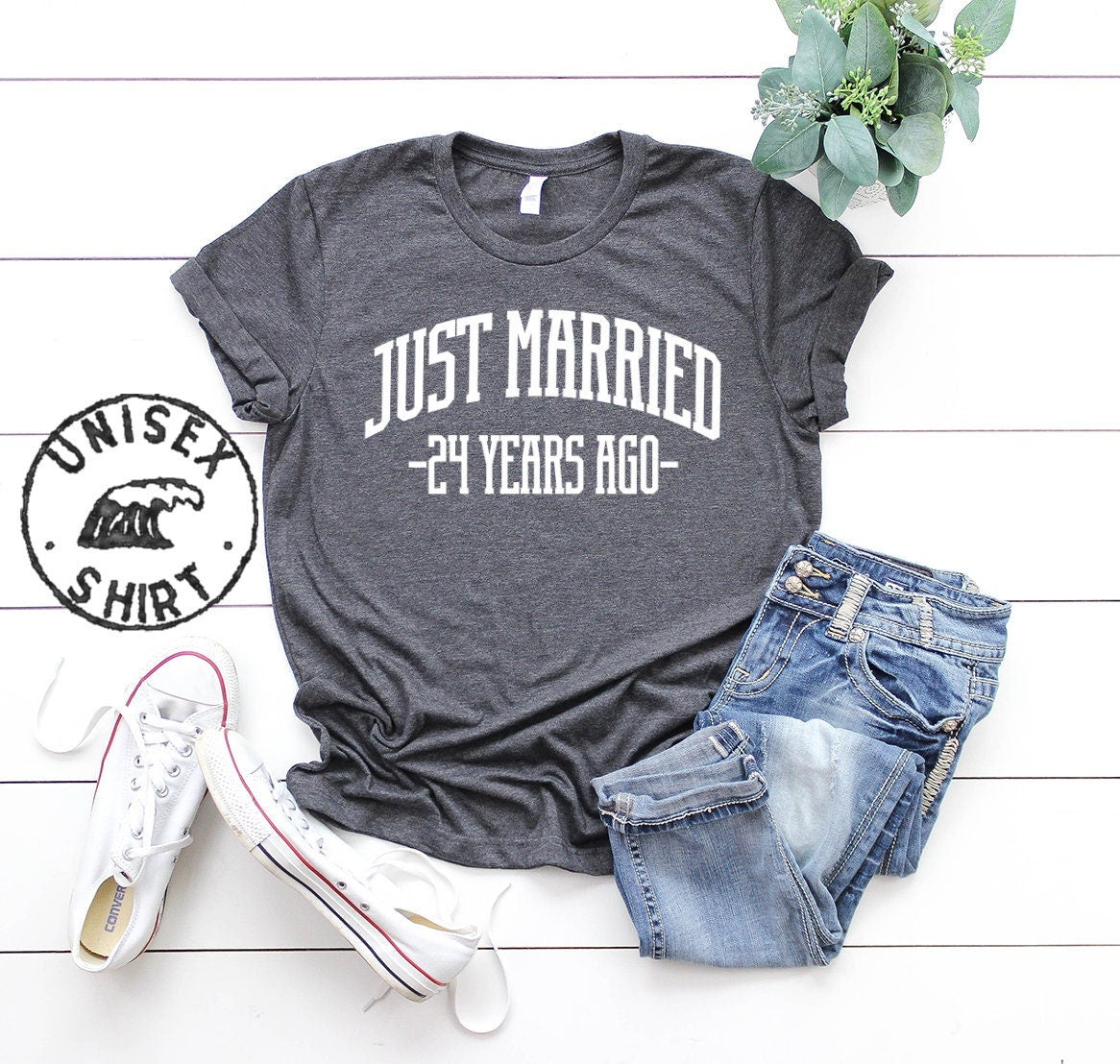 24th Anniversary 24 Years Wedding Married Shirt Gifts Funny Tee Tshirt Men Women Him Her Graphic Tee – Feel-Good Design · Top Pick For Any Outfit