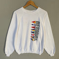 Vintage Hanes Tag Bermuda Spellout Big Logo Printed Sweatshirt Crewneck Pullover Sweater Bermuda Sailing Code Colour White Size 2X Large Sweatshirt – Premium Graphic · Trending Graphic Apparel