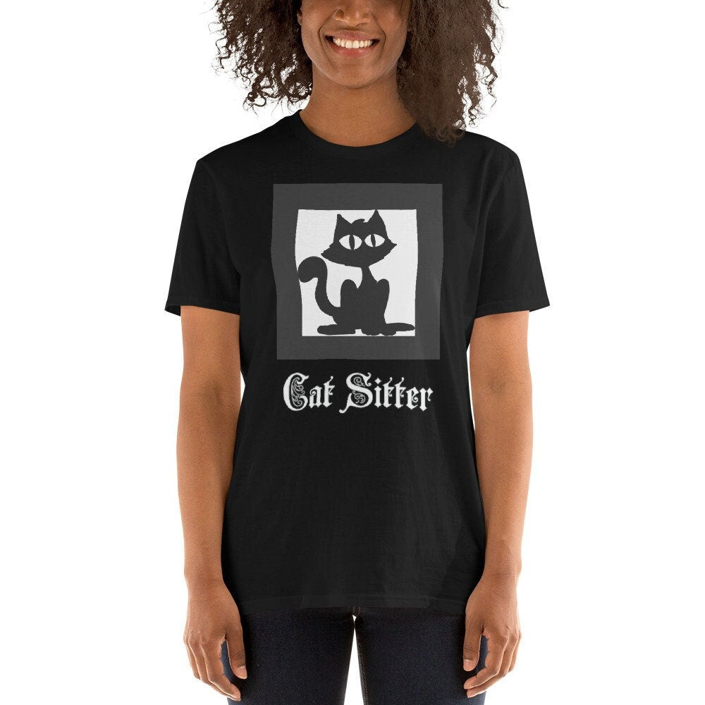 Cat Sitter Short Sleeve Unisex T Shirt Graphic Tee – Bold Style · Top Pick For Any Outfit
