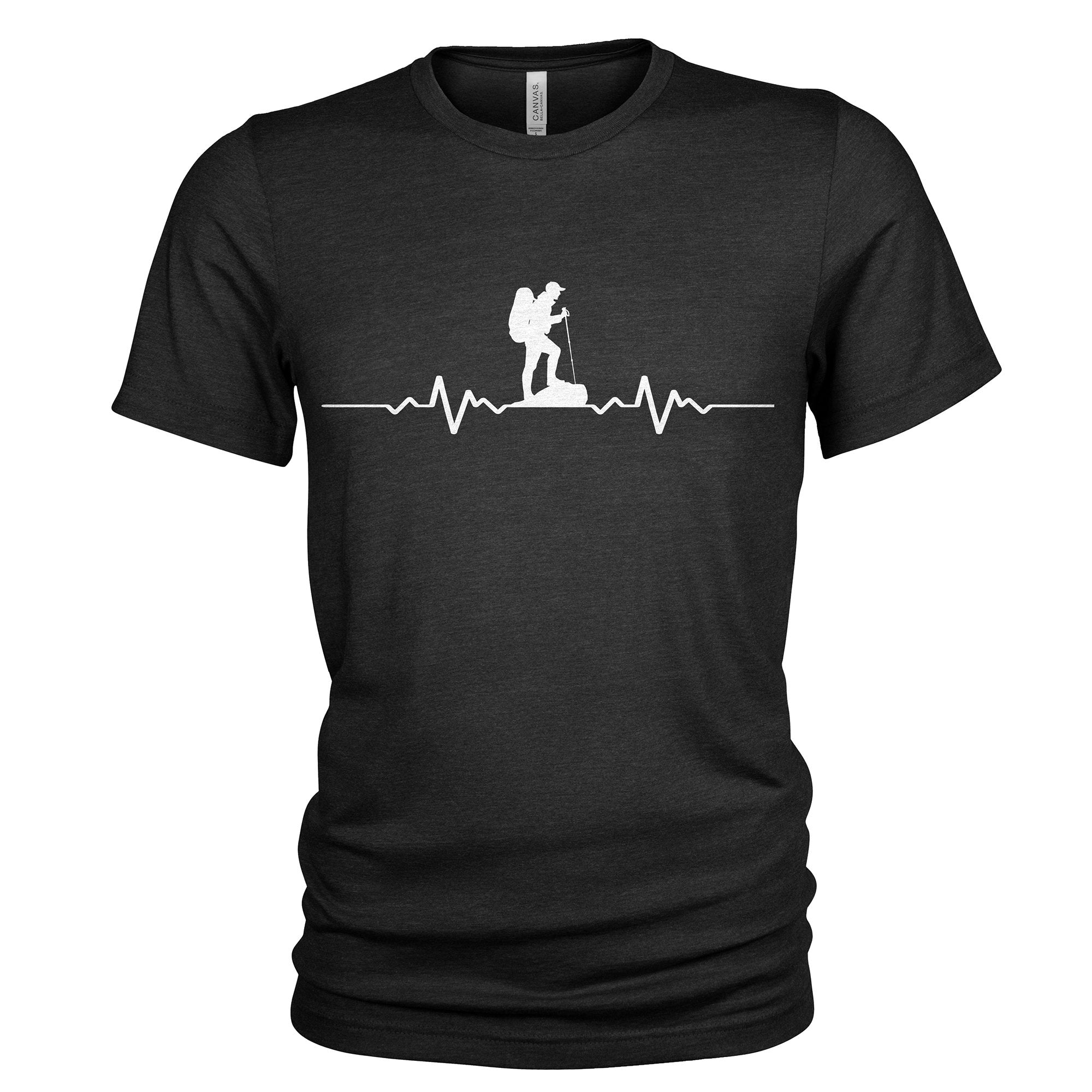 Heartbeat T Shirt Male Hill Walker Hiker Mountaineer Alpine EKG Men39s T Shirt 4709 Graphic Tee – Feel-Good Design · Perfect For Daily Wear