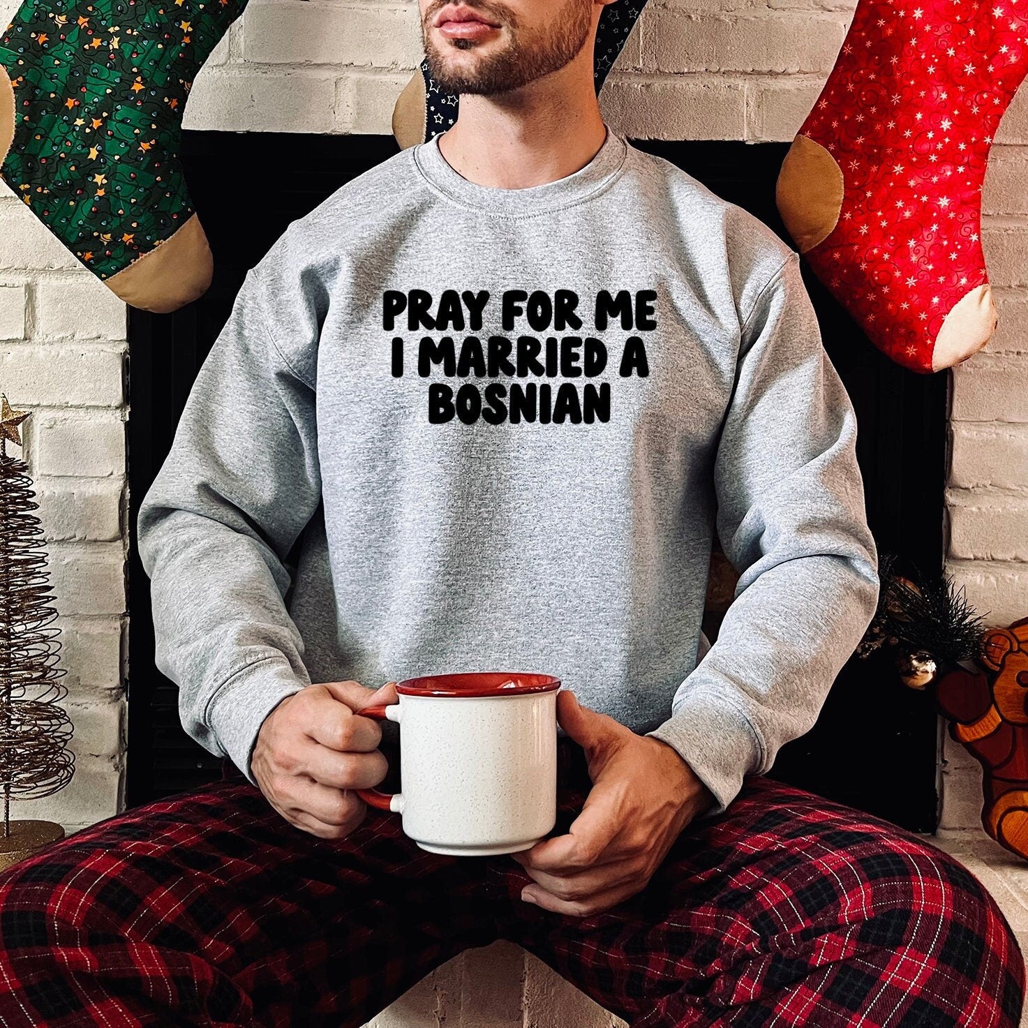 Bosnian Bosnia Wedding Anniversary Wife Husband Sweatshirt Gifts Funny Sweater Shirt Jumper Men Women Him Her Sweatshirt – Everyday Comfort · Perfect For Daily Wear