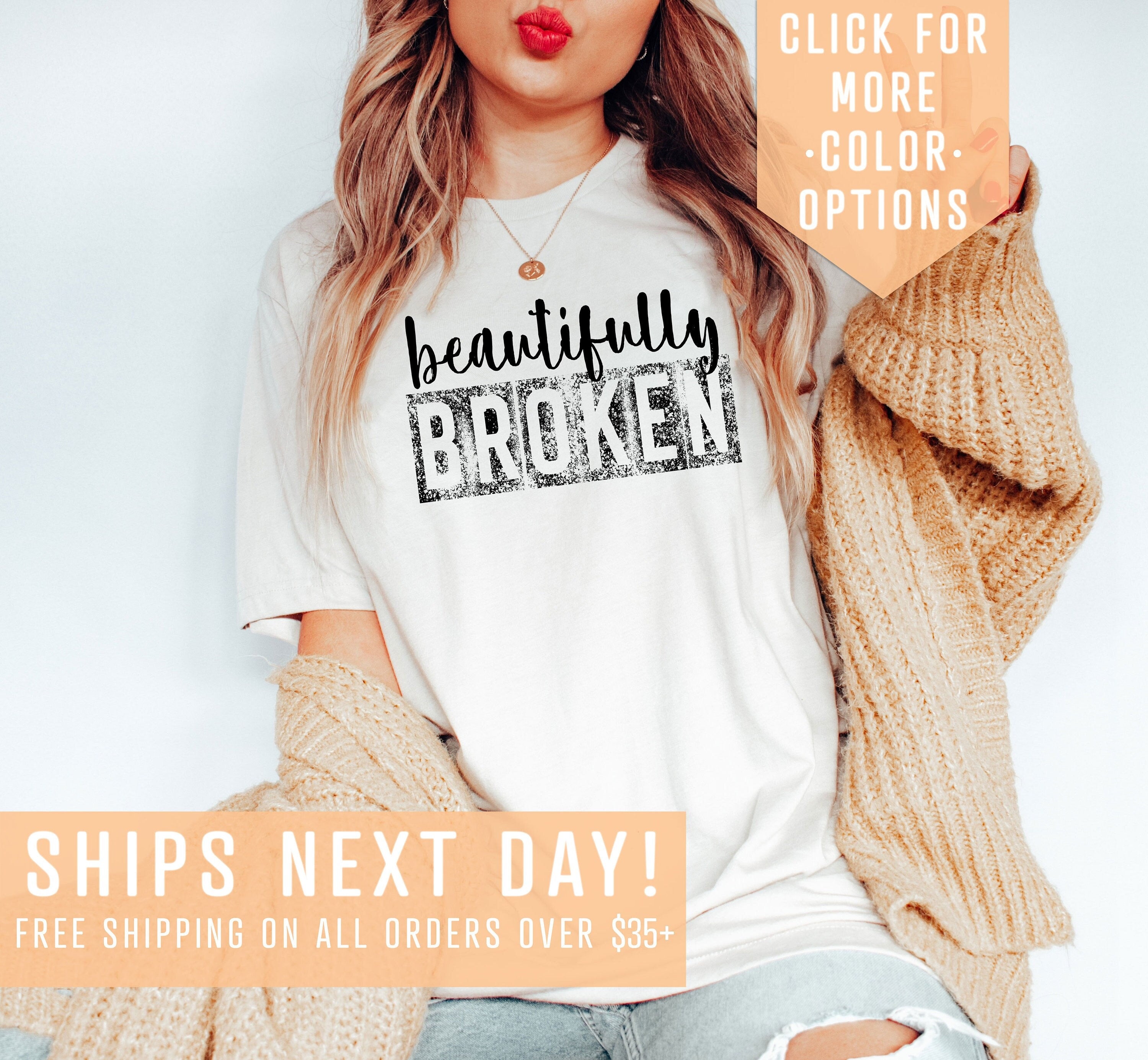 Beautifully Broken Shirt Gift For Depressive Friend Depression Sweatshirt Goth Inspiration Sweatshirt Mental Health ClothingGift For Her Sweatshirt – Premium Graphic · Must-Have Style