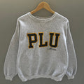 Vintage Gear Tag PLU Spellout Big Logo Embroided Sweatshirt Crewneck Pacific Lutheran University Sweater Baggie Colour Grey Size X Large Sweatshirt – Bold Style · Must-Have Style