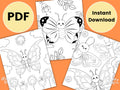 Butterfly Coloring Pages for Kids Kids Party Games Butterfly Birthday Favor Spring Activities Baby Shower Activities Homeschool Graphic Tee – Bold Style · Great Gift For Fans