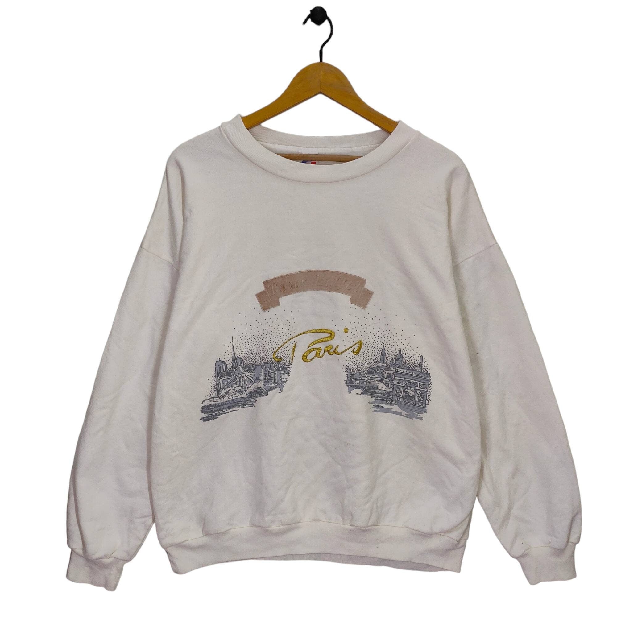 Vintage Paris Crewneck Sweatshirt France Souvenir Tour Eiffel Large Sweatshirt – Soft Feel · Trending Graphic Apparel