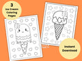 Ice Cream Coloring Page for Kids Kids Party Games Ice Cream Birthday Favors Ice Cream Party Printable Ice Cream Activity Baby Shower Graphic Tee – Feel-Good Design · High-Quality Print