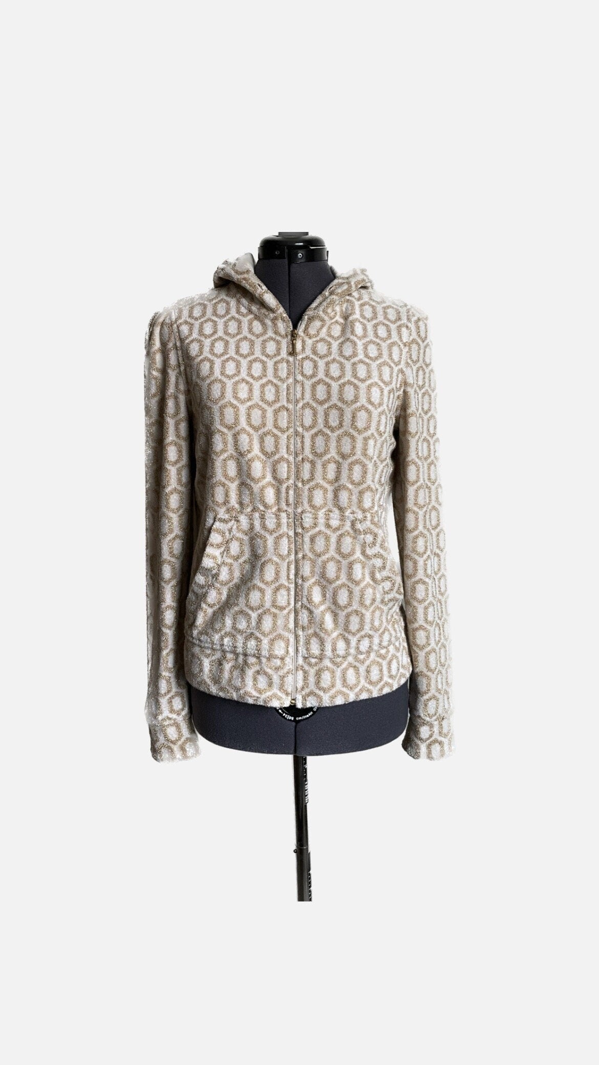 Y2K Juicy Couture Geometric Gold Beige Terry Cloth Hoodie Size Large Hoodie – Fan Favorite · Trending Graphic Apparel