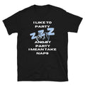 Sleepy Sloth Napping I Like To Party Short Sleeve Unisex T Shirt Graphic Tee – Soft Feel · Perfect For Daily Wear