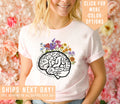 Wildflower Brain Anatomy Shirt Gift For Neurologist Floral Brain Shirt Anatomical Layout Brain T ShirtNeurology Clothign Graphic Tee – Fan Favorite · Must-Have Style