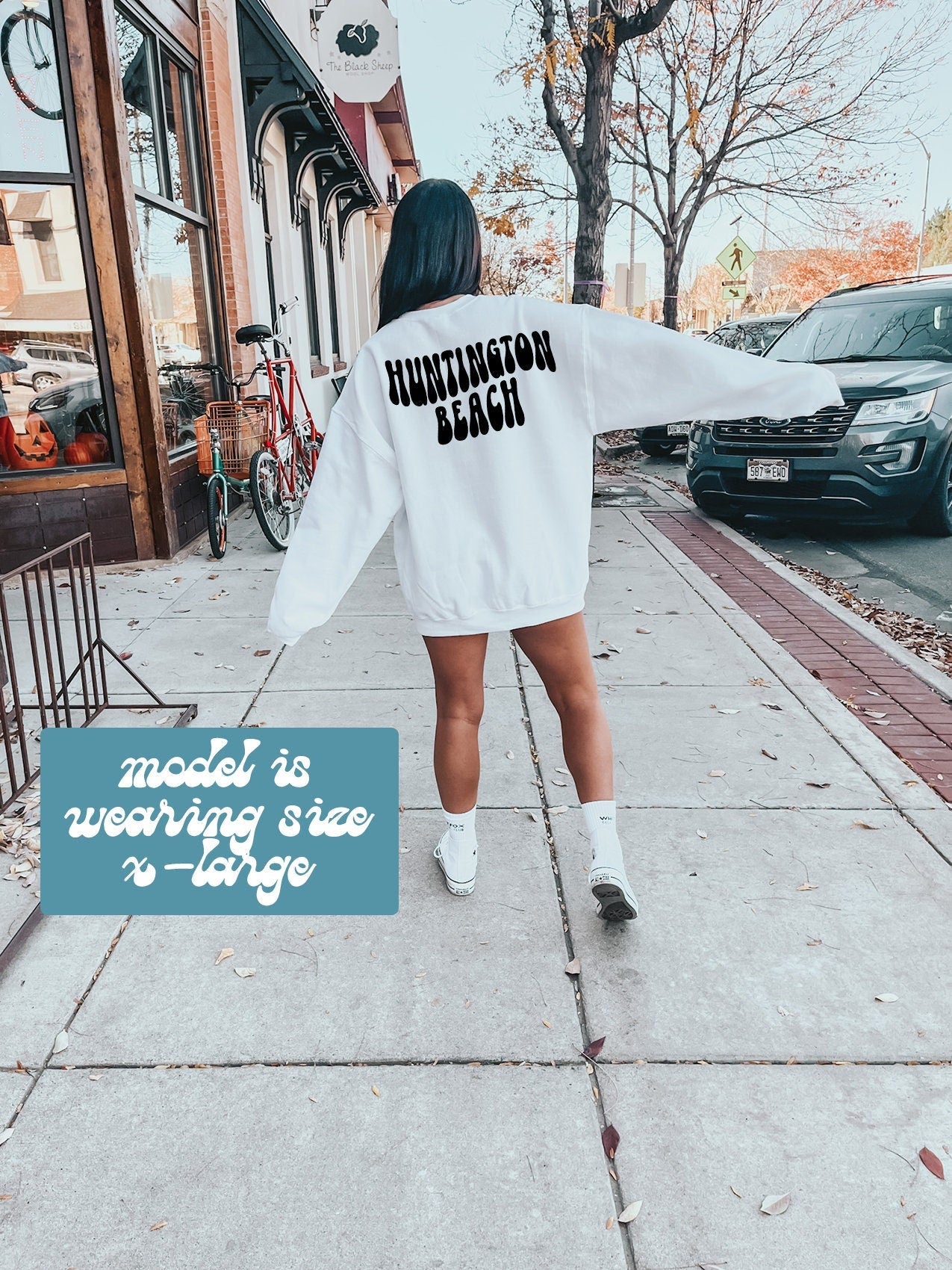 Huntington Beach Ca California Moving Away BACK PRINT Sweatshirt Gifts Funny Sweater Shirt Jumper Men Women Him Her Sweatshirt – Aesthetic Look · Great Gift For Fans