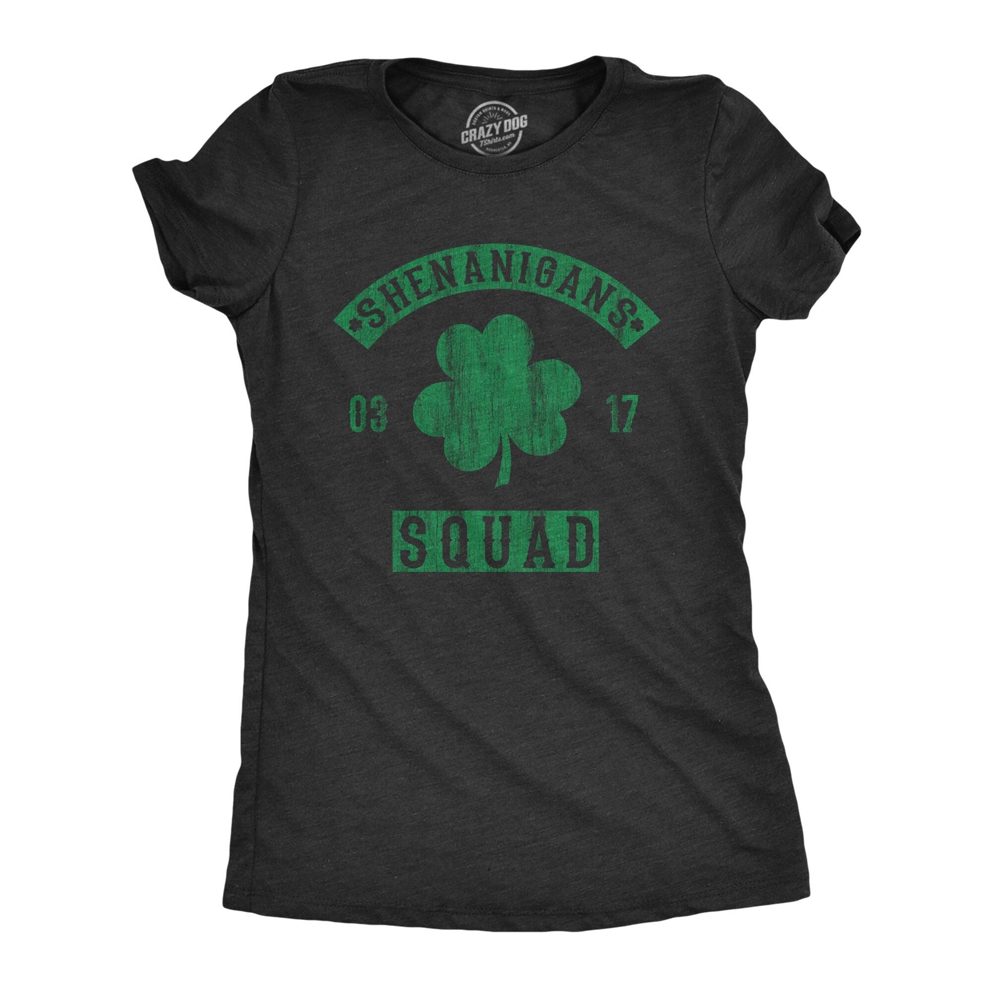 Shenanigans Squad St Patrick Day Shirt Luck Of The Irish Green Clover Shirt Woman Ireland Tee Woman Funny Shirts Women Graphic Tee – Everyday Comfort · Perfect For Daily Wear