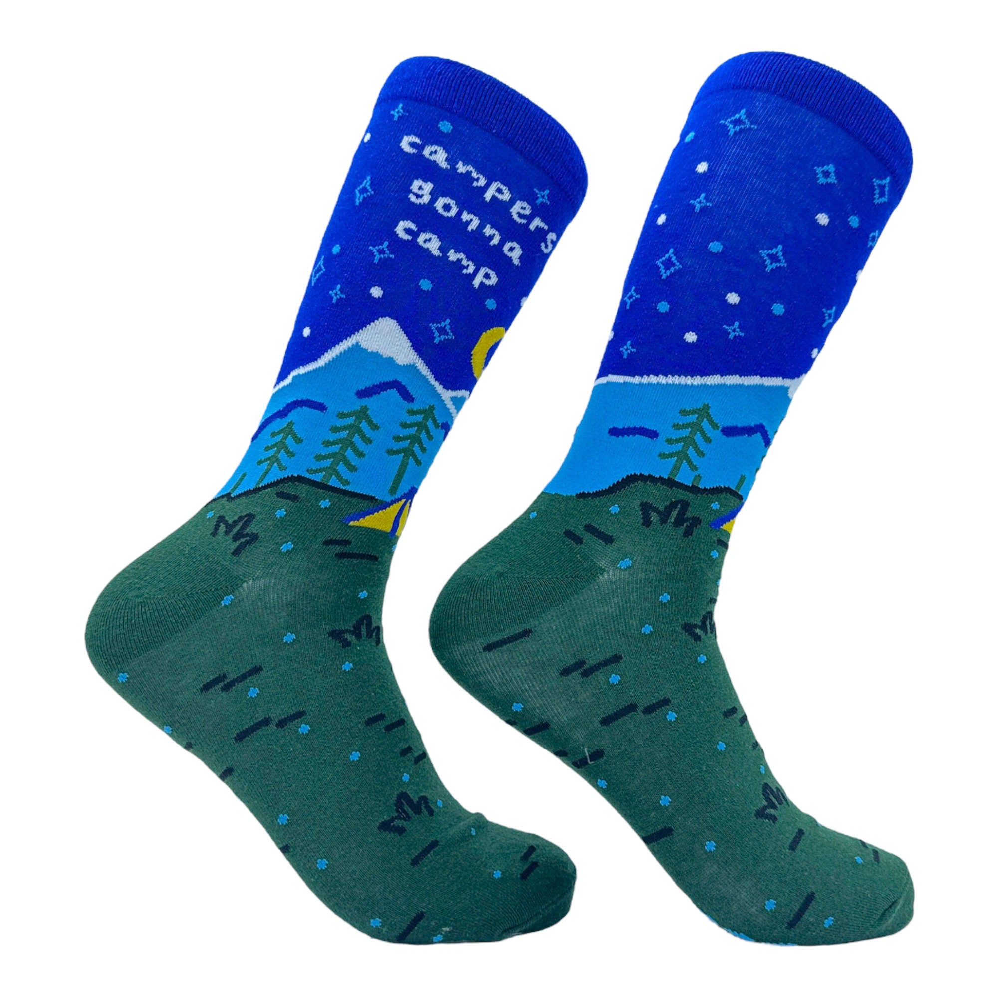 Campers Going To Camp Socks Camping Socks Smores Socks UNISEX Socks Summer Socks Funny Socks Campfire Socks Summer Socks Graphic Tee – Cozy Vibes · High-Quality Print